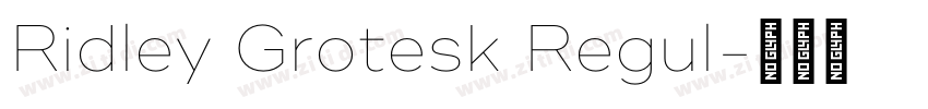 Ridley Grotesk Regul字体转换